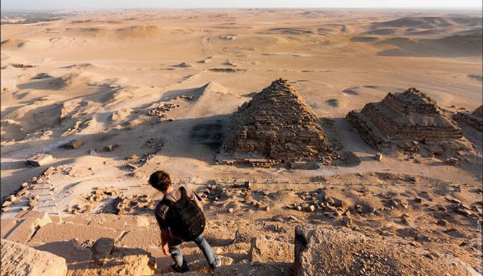 Fotos furtivas desde la cima de las Pirámides de Egipto