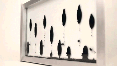 Reloj magnético creado con Ferrofluido