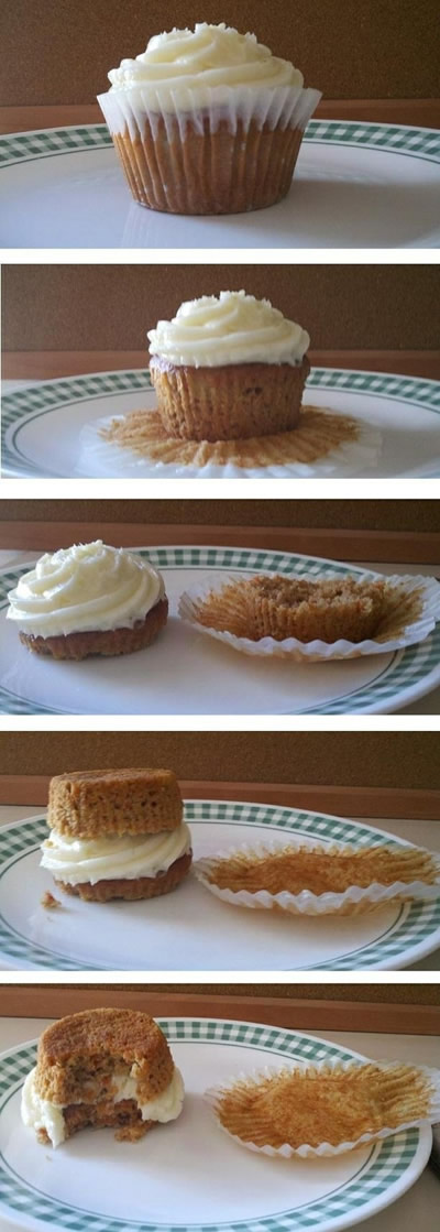Cómo comer una cupcake