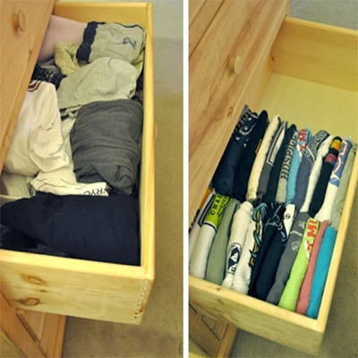 Cómo ordenar la ropa en un cajón