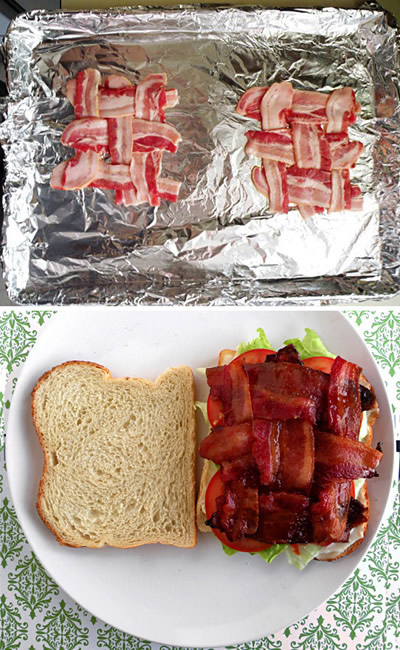 Cómo poner bacon en un sandwich o hamburguesa