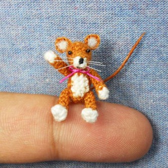 Amigurumi miniaturas - Ratón