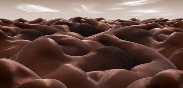 Bodyscape- Paisajes con cuerpos desnudos por Carl Warner.