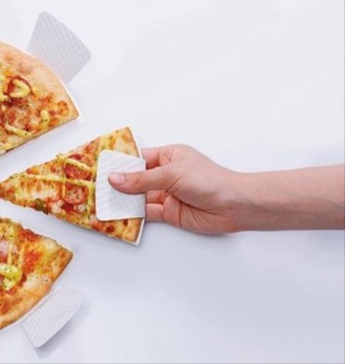 Soporte para no mancharte con la Pizza.