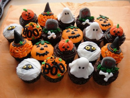 Cupcakes para Halloween divertidas
