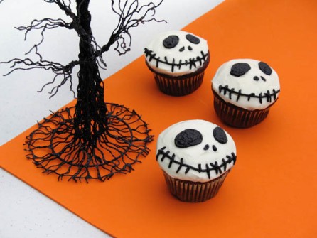Cupcakes para Halloween con personajes de Tim Burton