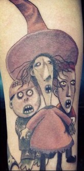 Tatuajes con personajes de Tim Burton