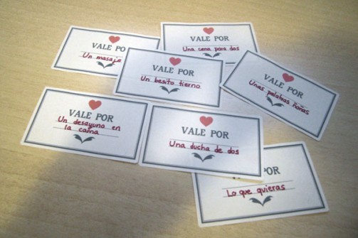 Detalles Geniales para San Valentín - Vales canjeables por besos de Amor