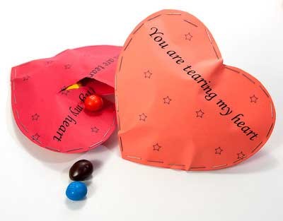Detalles Geniales para San Valentín - Sobre sorpresa con forma de Corazón