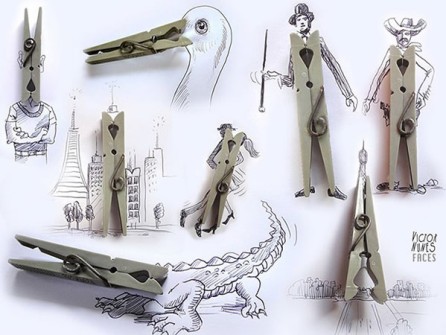 Ilustraciones en 3D que están a tu alcance - Pinzas de la ropa